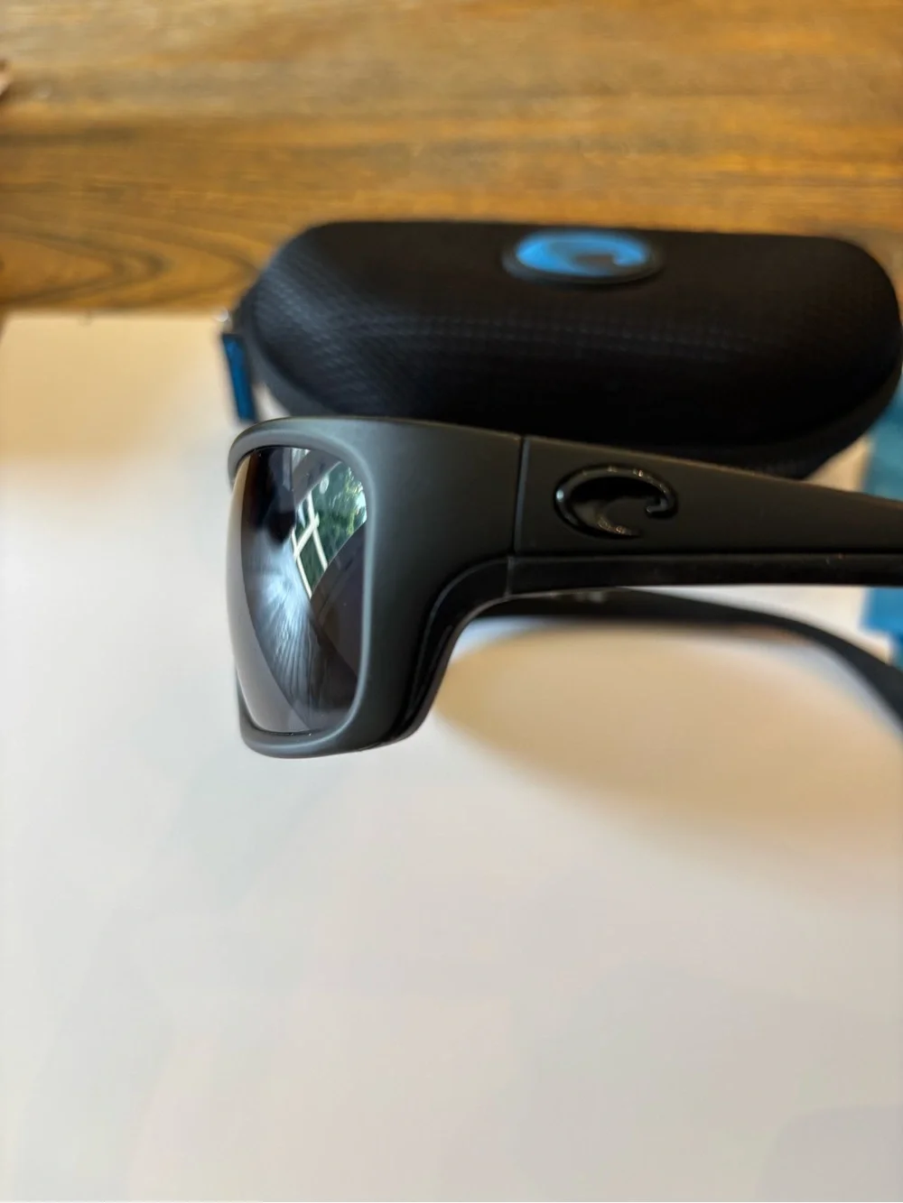 Costa Jose JO 01 Sunglasses in Black with Blue Zip Case Accent